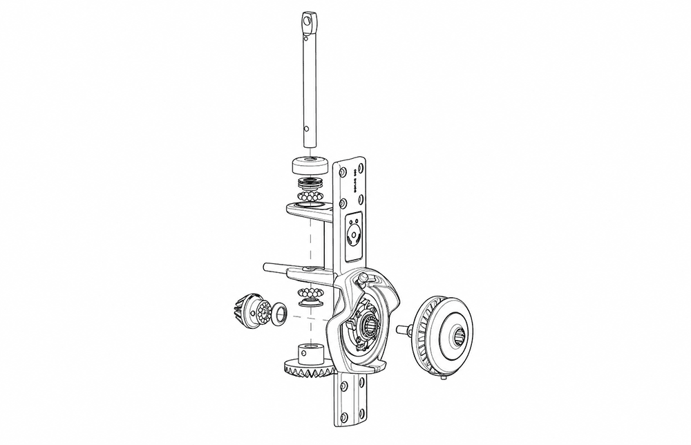 Diagrama de despiece del line driver Seldén Furling Mast RB Mk II